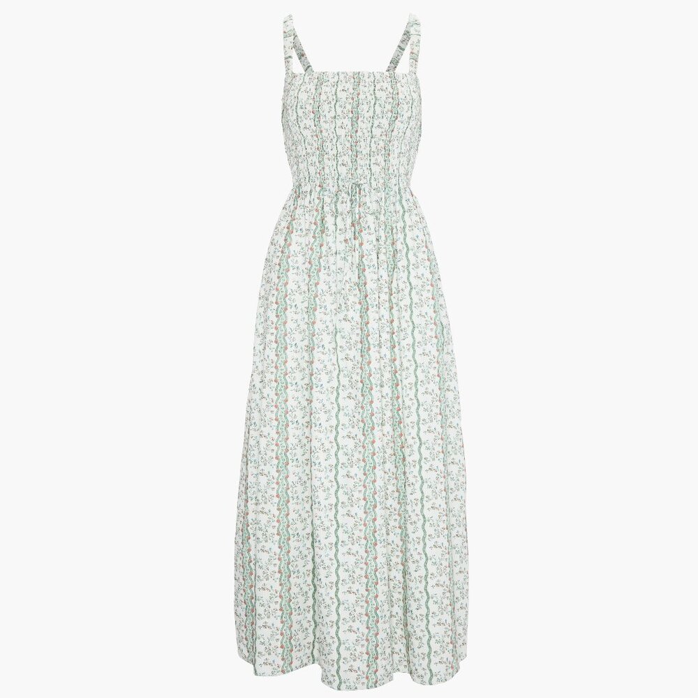 Hill House Home The Anita Nap Dress - Green Provence Floral Size S